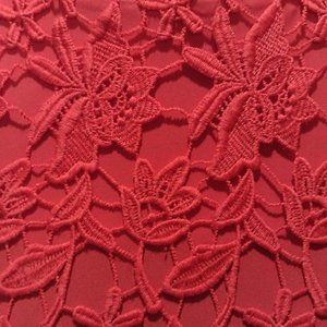 NWT LAUREN RALPH LAUREN RED LACE WOMENS SLEEVELESS SHEATH DRESS SZ 16 NEW